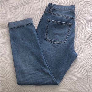 High waisted boyfriend jeans